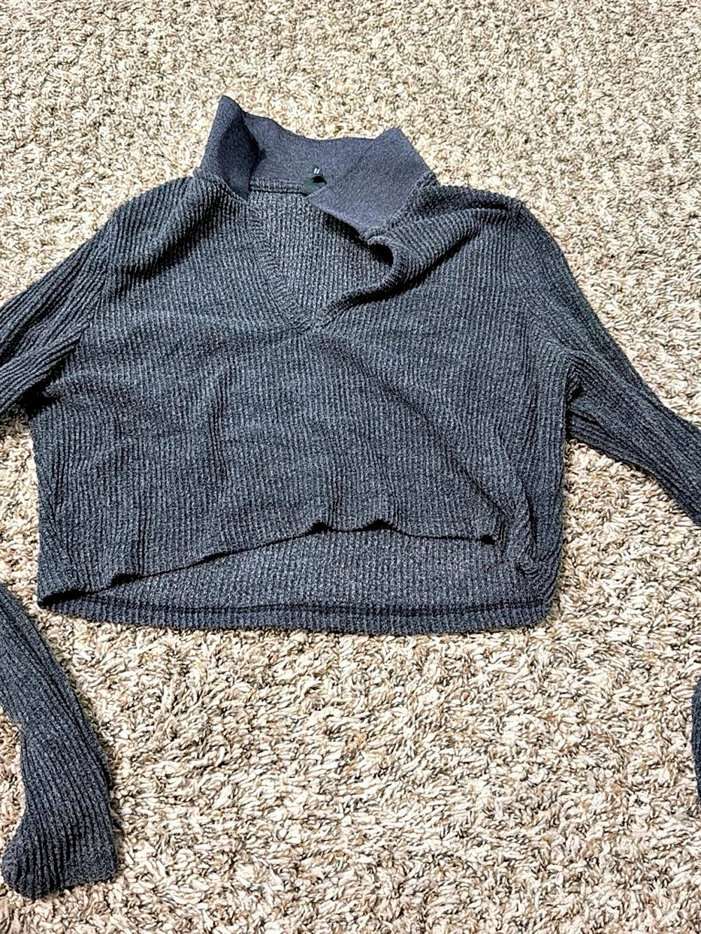 Women's Cowl Neck Sweater in Gray